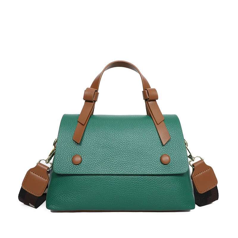 100% Genuine Women Cowhide Tote The New Quality Leather Female Designer Handbag High Capacity Flap Shoulder Crossbod Bag