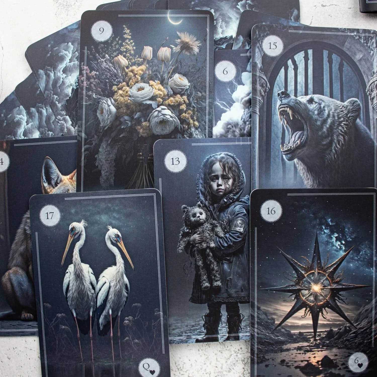 12X8 cm Moonlight Night Oracle Cards 44 Pcs C251114