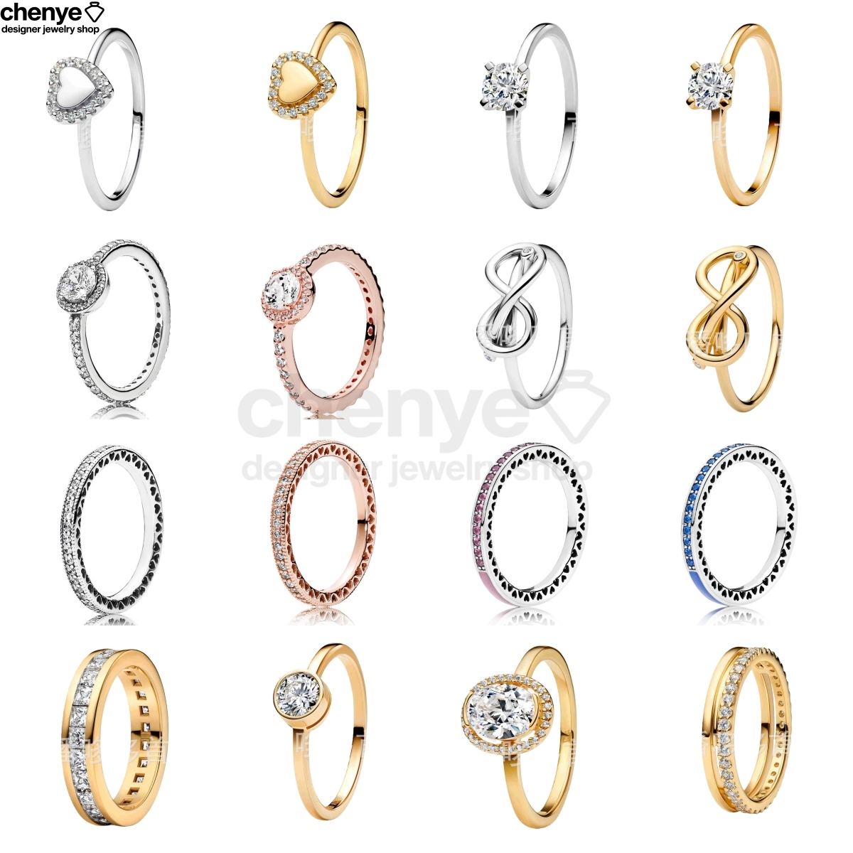 rings designer ring for women heart charmring Luxury Jewelry Shining Diamond Ring Classic New Valentine's Day Christmas Gift