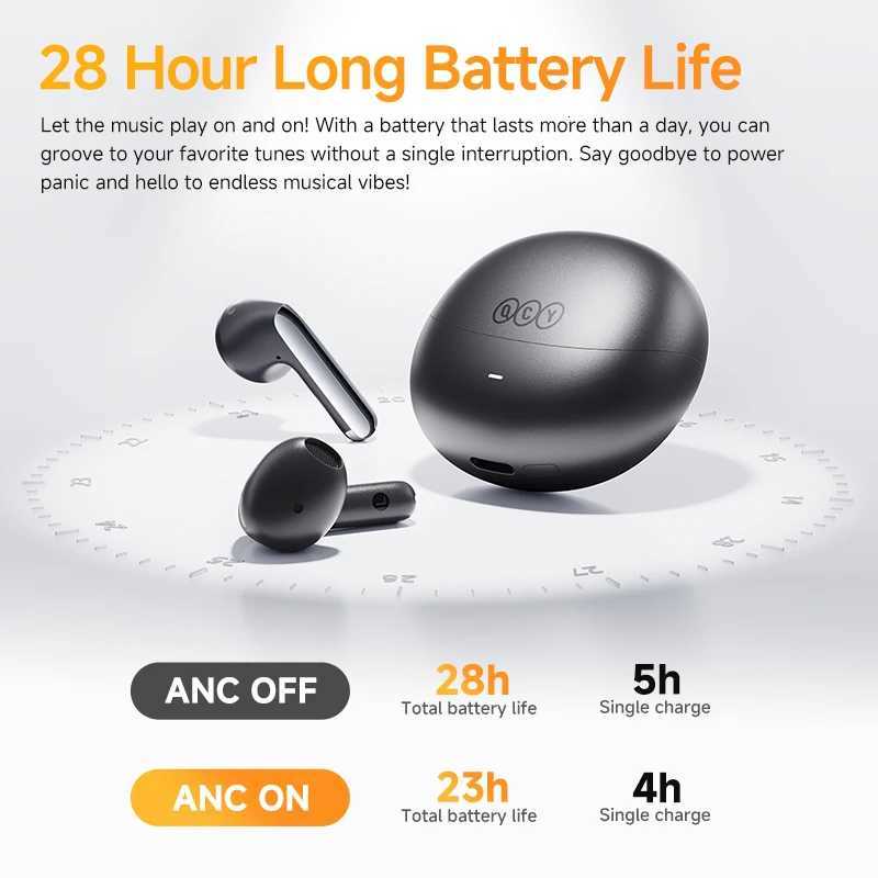 QCY HT10 AilyBuds Pro Hybrid ANC Wireless Earphones Hi-Res Au with LDAC 6 Mics AI HD Call set Dual Connection Earbuds H251114