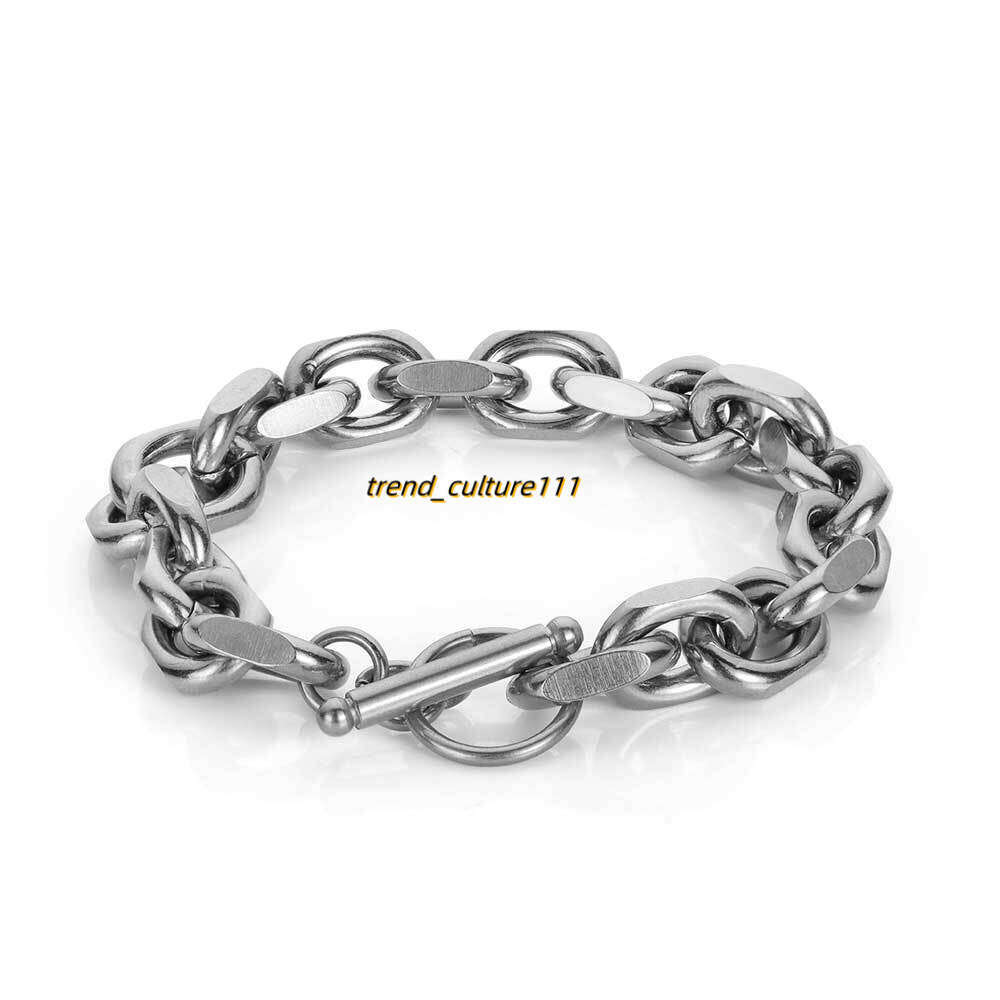 Stainless O-chain cross chain encrypted gold-plated titanium steel decoration personalized hip hop men's bracelet