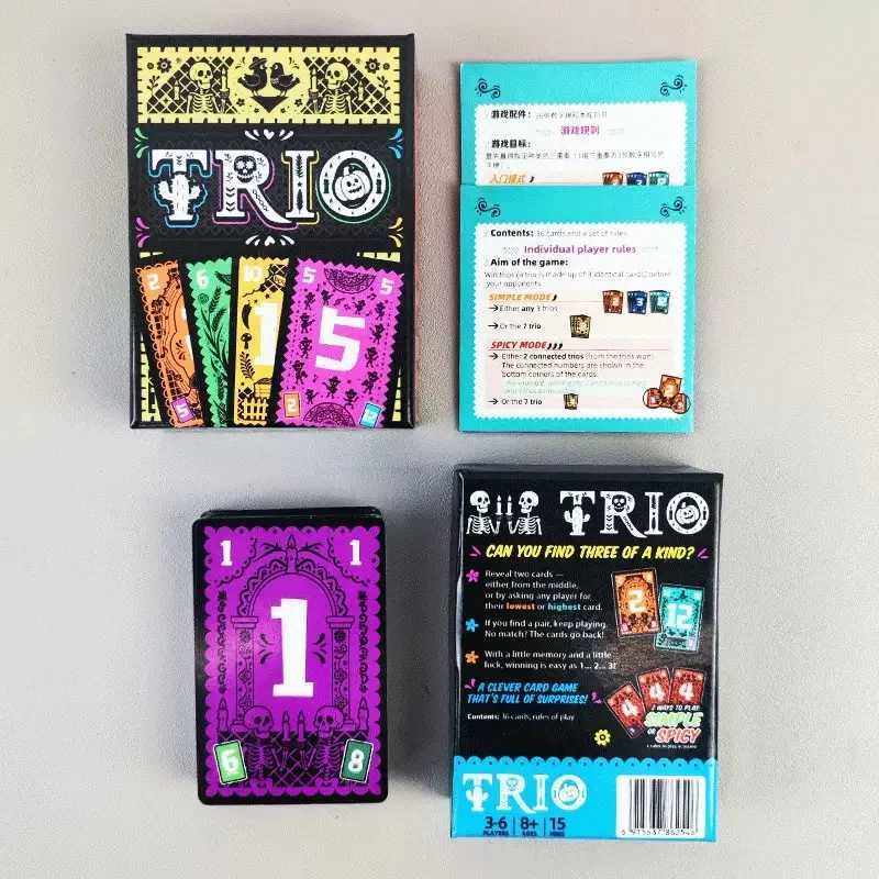 Trio Family Card Gameon the Recommendation List 2024 Game of the Year 3-6 Players Perfect for Party Game C251114