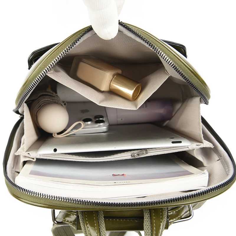 Designer Backpack Women Travel Bag Large Capacity Classic Backpack Oil Wax Leather PU Shoulder Bag Mochilas De Gran CapacidadW251113