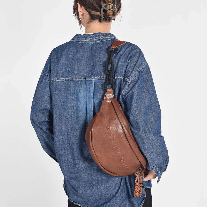 Waist Chest Hobos Bags For Women Designer Handbags And Purse 2023 New In Fashion Letter Acrylic Chain Shoulder Crossbody