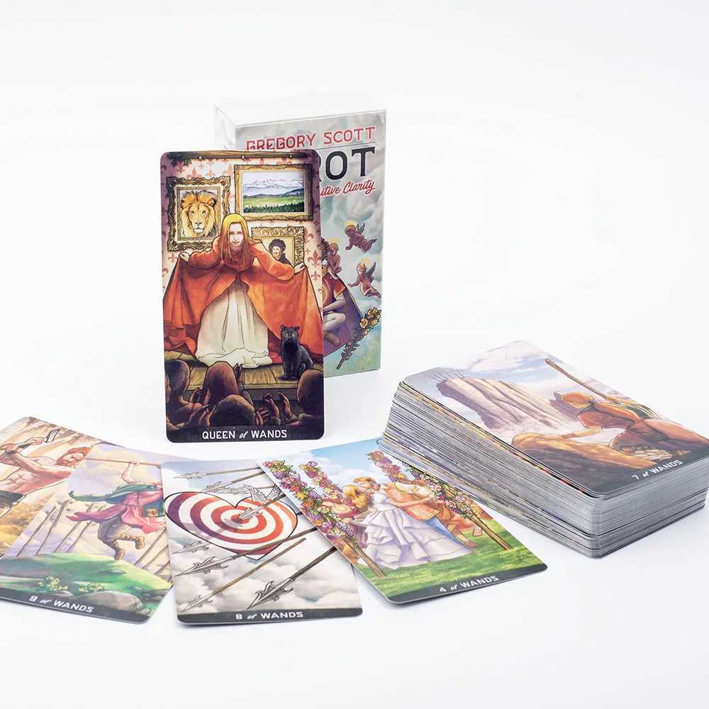 Hot Selling Gregory Scott Tarot 78-Card Deck English Visions For Beginners Puzzle Leisure Family Friend Party Game 11161cm C251114