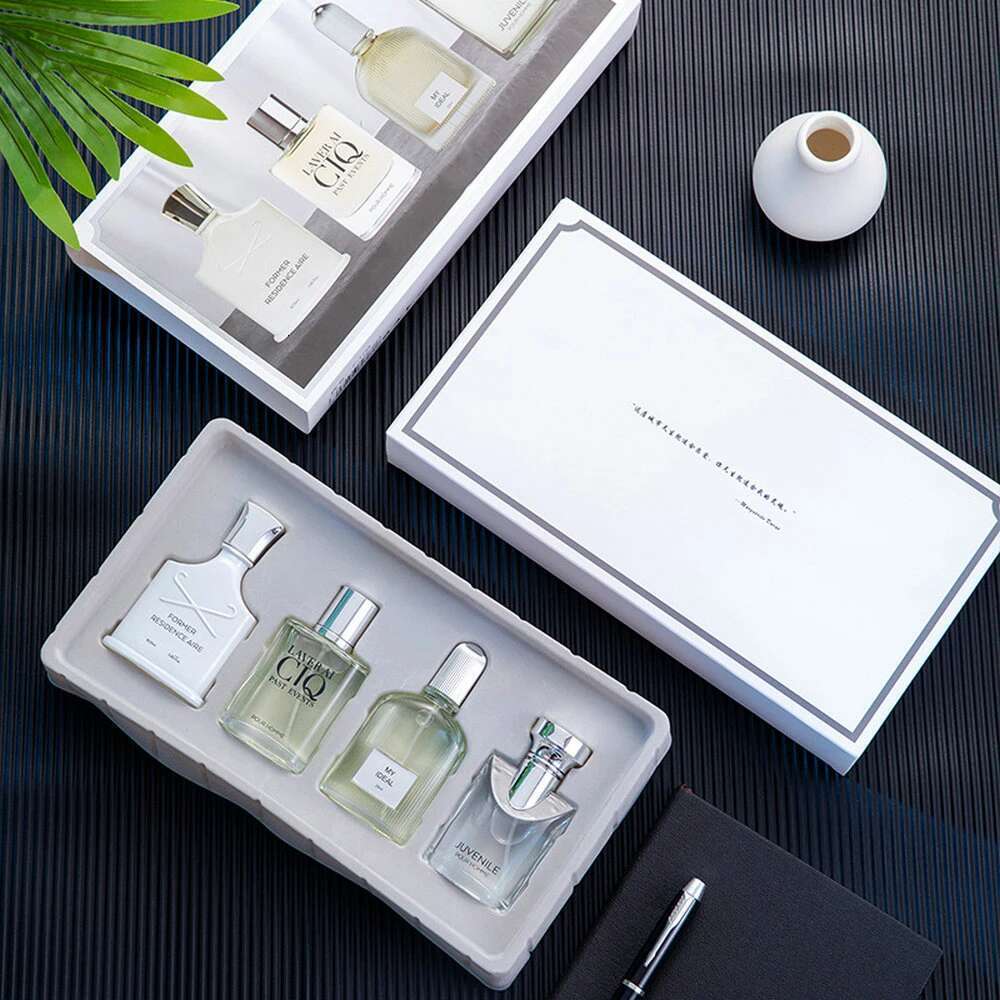 Brand Perfume Men Cologne 100Ml Gift Box 4Pcs Set Profumo Uomo Lasting Fragrance Spray Ral Scent Pheromone Parfums Homme