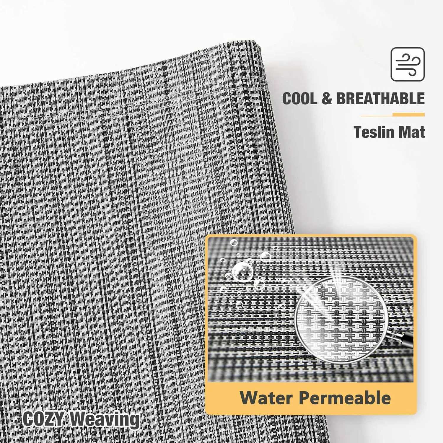 Chewing Elevator Dog Bed - Refrigerated Pet Bed - Silver Aluminum Frame and Durable Textile Mesh Fabric Unique Design X250412