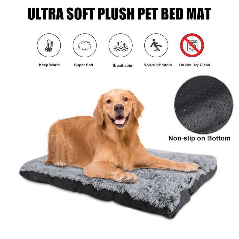 Luxurious fluffy pet bed comfortable pet dog box pad suitable for small and medium-sized dog pads anti slip bottom pet products and small dog mattress