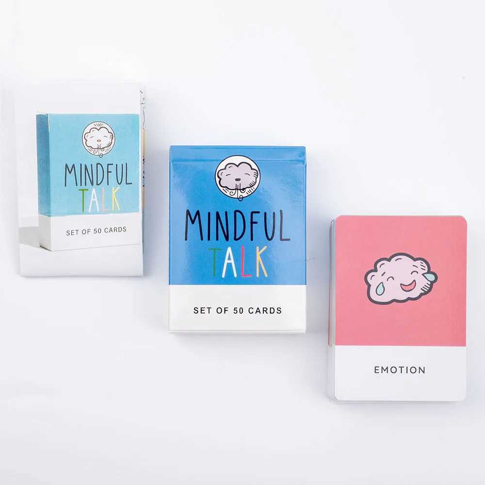 Mindful Talk Board Game Set Of 50 Cards Meaningful Funny Party Supplies Strategy Games 8963cm Easy To Play C251114