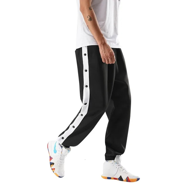 Mens sports pants fashionable sportswear brushed straight track casual and loose Trouser mesh fabric breathable fast drying 250414