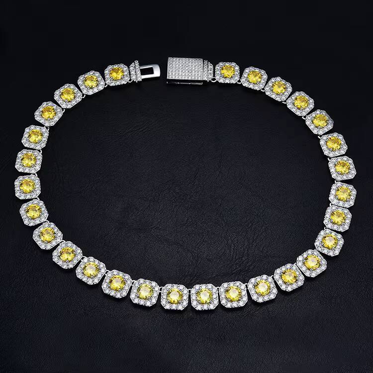 Wholesale New Fashion Rose Gold Plated Brass Cuban Link Chains Hip Hop Style Iced Out for Anniversaries