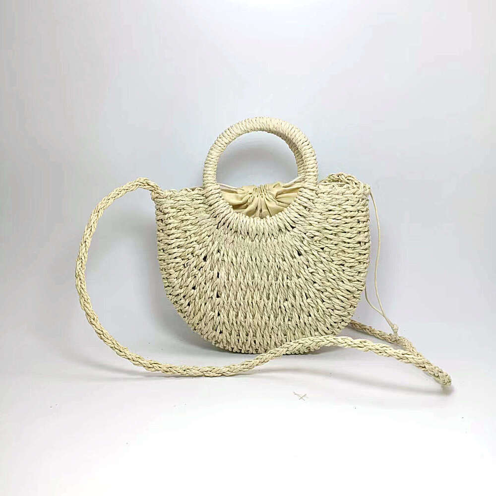 Handmade Beach Bag 2022 Spring New Fresh And Sweet Luggage Leather Goods Bag Grass Woven Women's Handbag Kq2