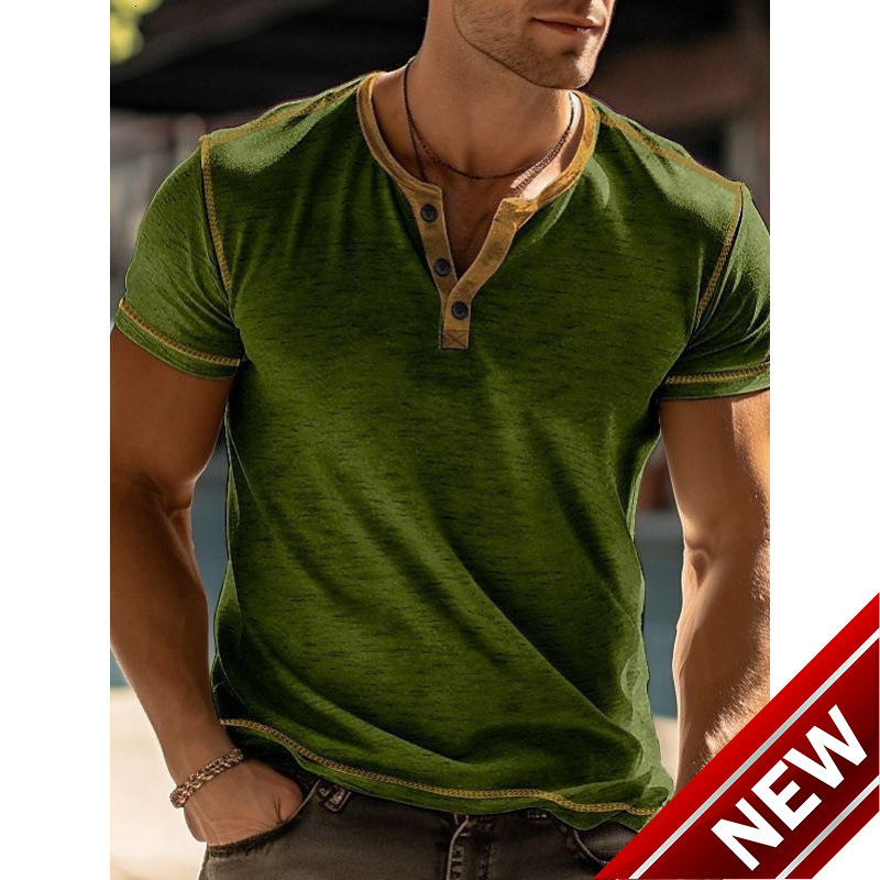 Youth mens summer round neck solid color breathable short sleeved T-shirt casual top