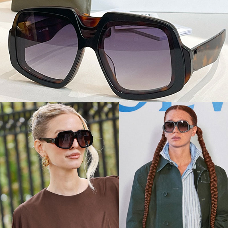 26SS Fashion Womens Collage Sunglasses 40194 designer Mask shaped sunglasses Layered acetate rectangular frame Fashionable metal patterned temple