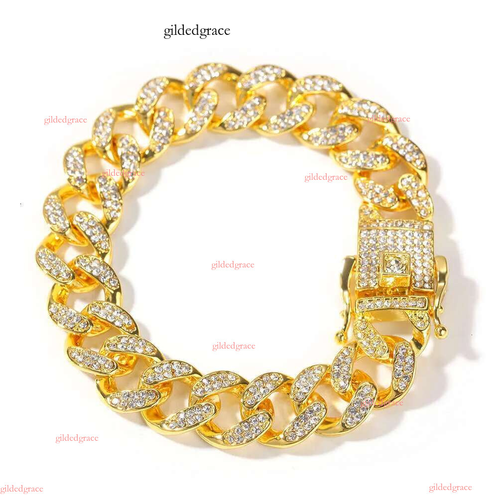 Designer Bracelet Jewelry Chain Pass The Tester 6mm~22mm Wide Gold Sterg Sier D Color VVS Moissanite Dia Cuban k Curb Necklace