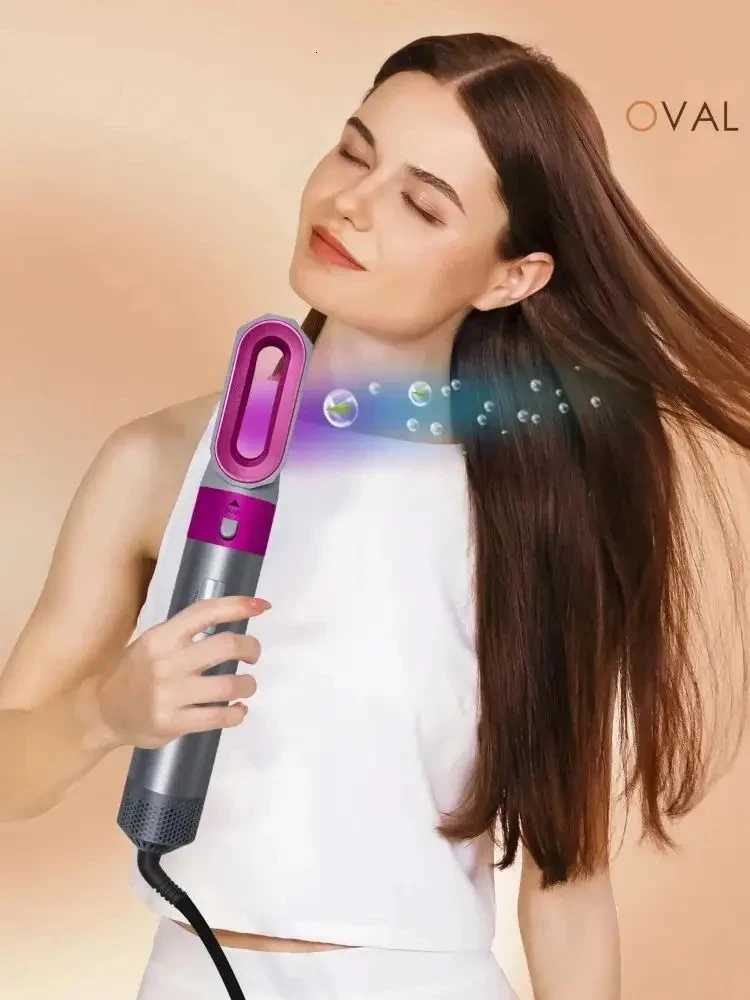 5 In 1 Styling Hair Dryer Electric Comb Negative Ion Professional Automatic Comb Curly Hair Straight Hair Comb Styling ToolT251114