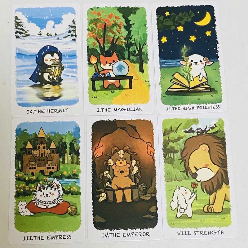 Cute BOJI Journey Tarot Cards 78Pcs Classic Wait Tarot Deck Rabbit Board Games C251114