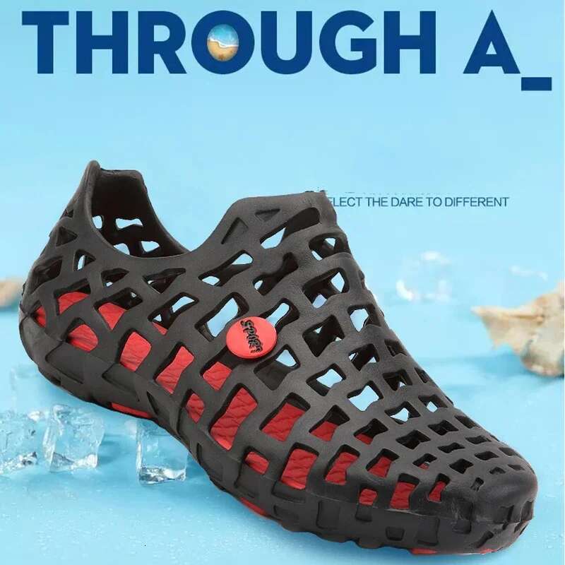 Summer Men hot Breathable Beach Sandals NEW Upstream Water Women's Quick-drying Hollow Slippers Aqua Shoes