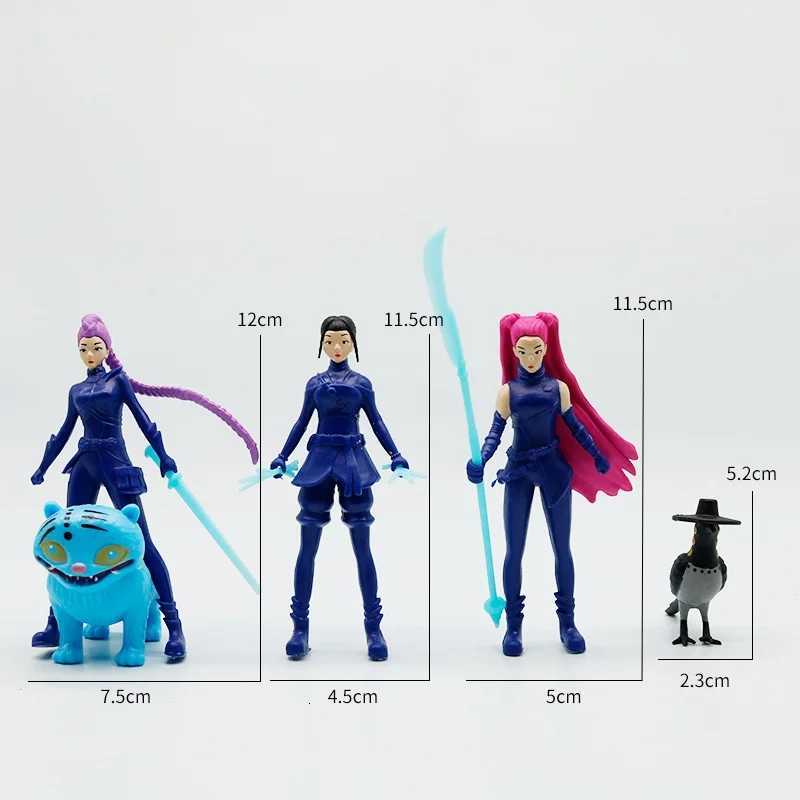 5pcs/Set Kpop Demon Hunters Figure Toy PVC Model Cartoon Gaming Peripherals Desk Decoration Collection Doll For Children Gift Z251110