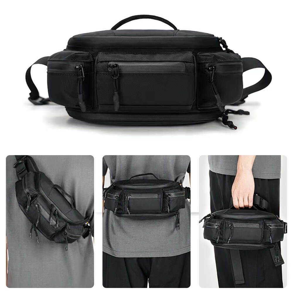 Luxury bag designer niche motorcycle riding waist Bao ballistic nylon messenger bag women's portable Cross Body chest bag