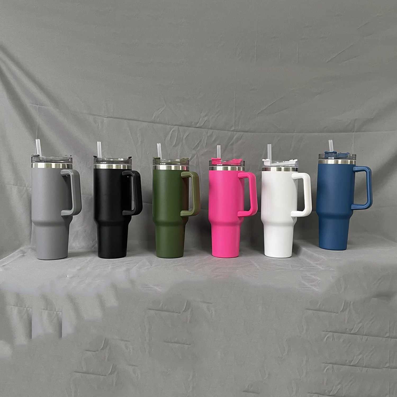 1PC Bingba Cup Car Large Capacity Portable Handle Cup Stainless Steel Insulation Cup Coffee Insulation Cup 40oz C2511145