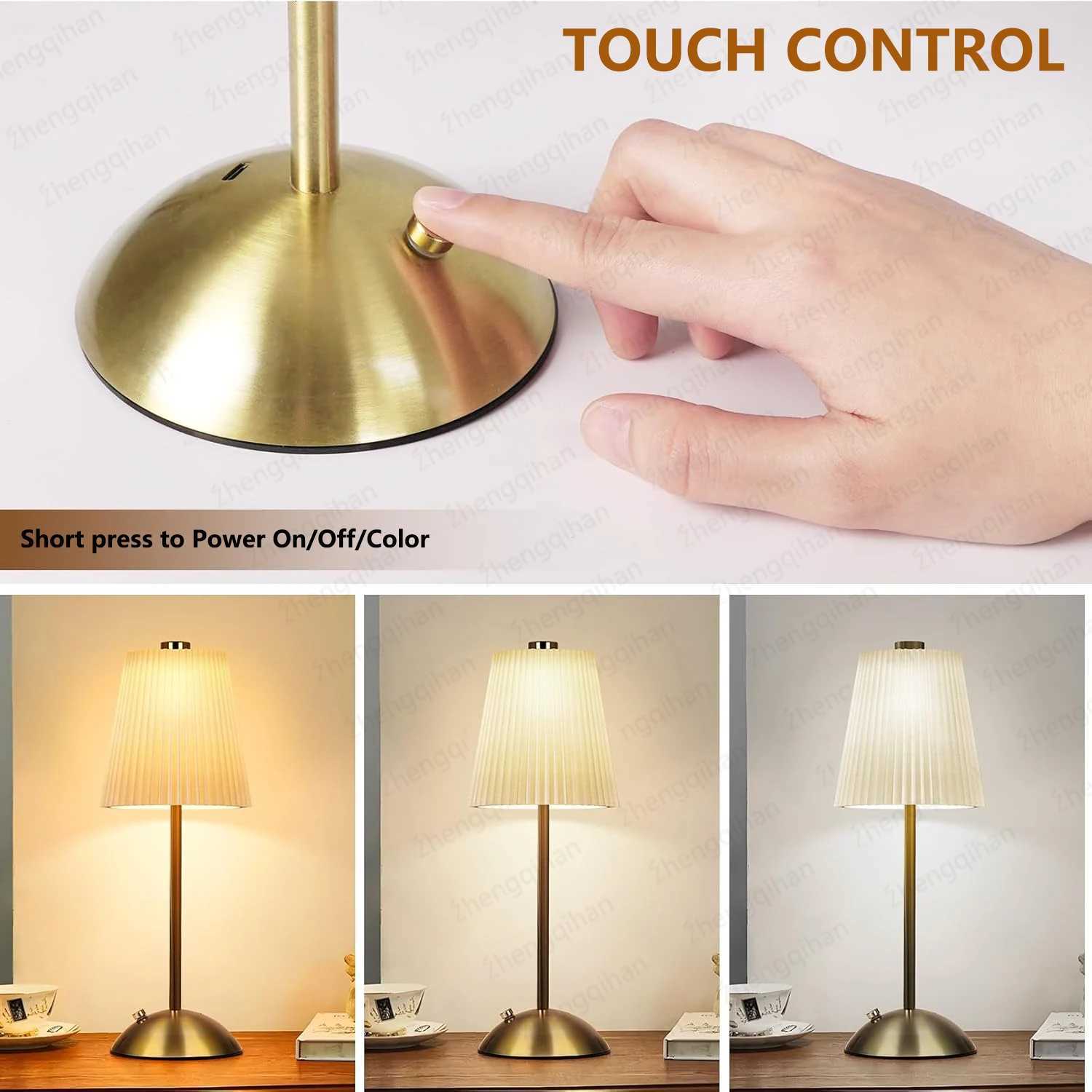 LED Table Lamp Touch Sensor Rechargeable Desktop Night Light Wireless Reading Lamp For Restaurant Hotel Bar Bedroom Decor Light M251114