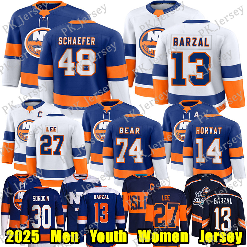 #48 Matthew Schaefer ny hockey jersey islanderses jersey #13 Mathew Barzal Bo Horvat Mike Bossy Alex Romanov Simon Holmstrom Varlamov Cizikas Ilya Sorokin jerseys