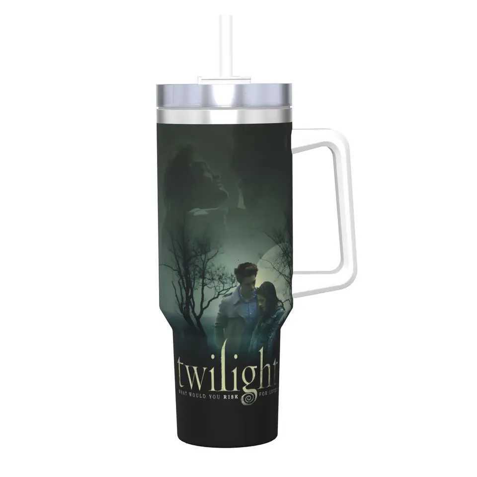 40oz Twilight Vampire Film Vacuum Insulated Tumbler Drama Romance Movie Double Wall Mugs Water Bottle Cup Outdoor Large Capacity C251114