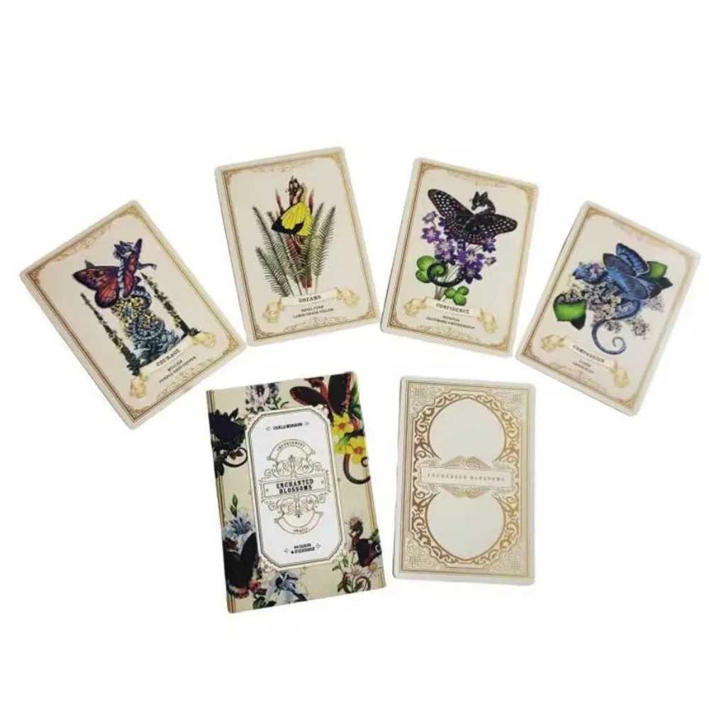 10473cm Enchanted Blossoms Empowerment Oracle Cards 44 Pcs Cards C251114