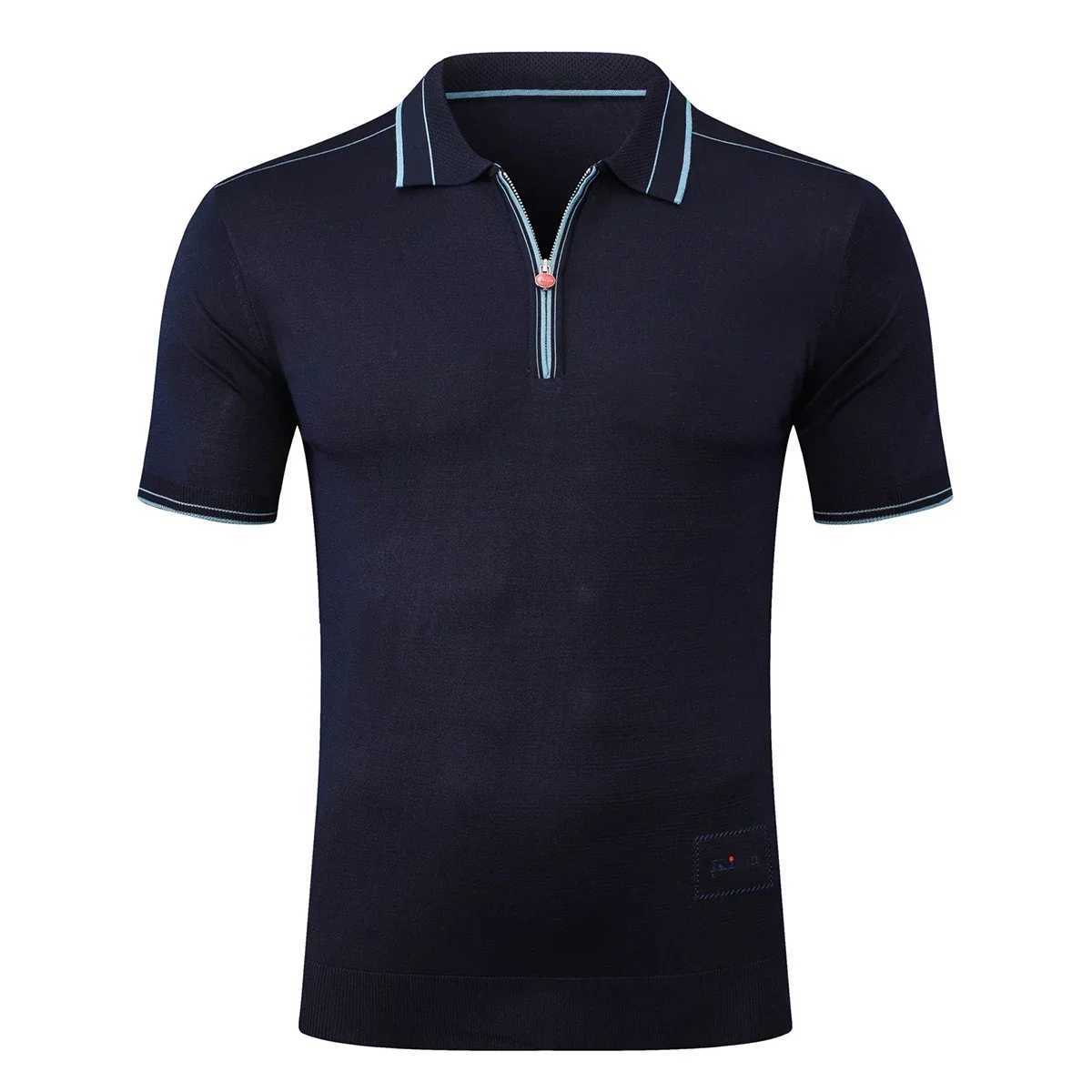 BLSK CPRT polo shirt silk mens 2025 new straight elastic short sleeved thin outdoor breathable large size M-5XL W250414