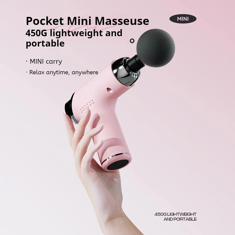 Mini Massage Gun Deep Tissue Muscle Relief Electric Portable for Home Gym Sports Recovery Rechargeable Tool 250414