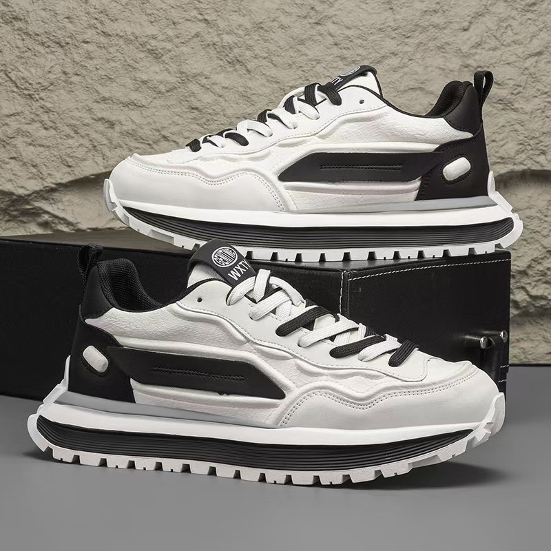 2025 Free shipping sports shoes men loafers low top thick soled board shoes fashion comfortable lightweight casual shoes