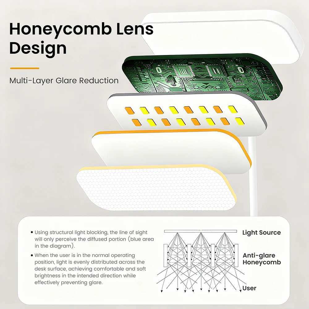 5V USB Touch Led Desk Light 3 Colors Adjustable Brightness with Phone Stand/Pen Holder Tube Light for Bedroom Office Study Roo M251114