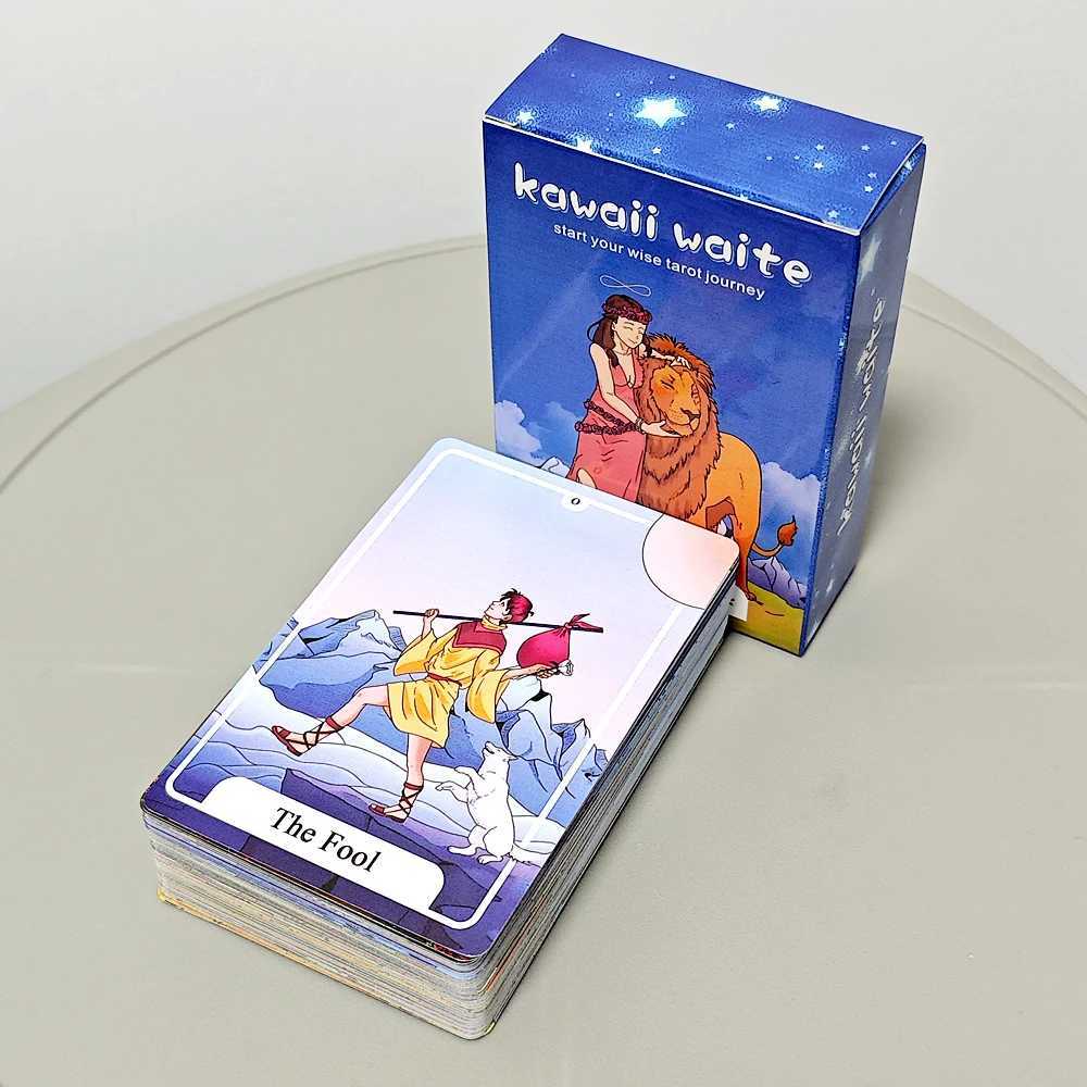 Kawaii Waite Tarot Deck 78 Pcs Cute Tarot Cards 1036cm C251114