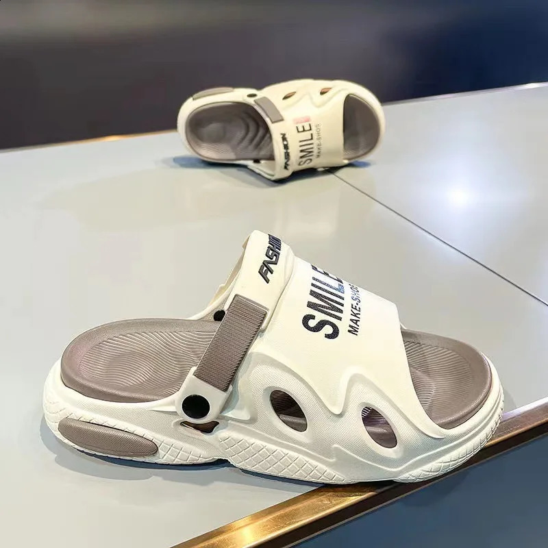 Mens slipper platform anti slip indoor and outdoor flip cover fashionable and lightweight double-layer walking sandals outdoor beach shoes 250408