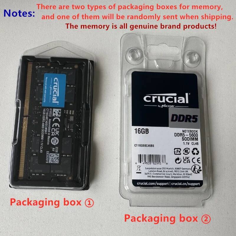 Crucial DDR5 SODIMM RAM 16GB 32GB 24GB 48GB Notebook 4800MHz 5600MHz 11V for Laptop Memory