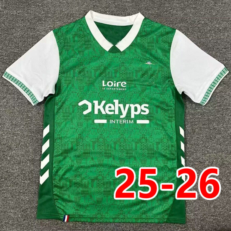25 26 AS Saints Etienne Soccer Jerseys 2025 2026 ASSE Home Away APPIAH Maillots BOUCHOUARI MAILLOT CARDONA TARDIEU BATUBINSIKA BERNAUER ootball Shirt Men Kids kit