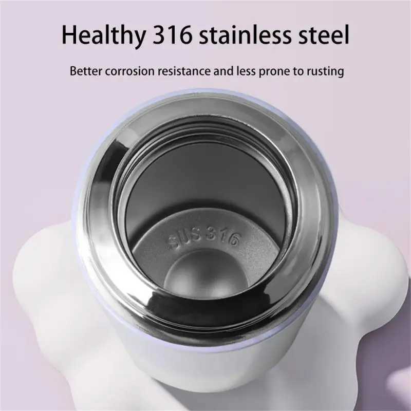 New 316 Stainless Steel Thermos Cup Simple With Lid Three-purpose Bounce Cup High Value Portable Gradient Color Thermos Cup C251114