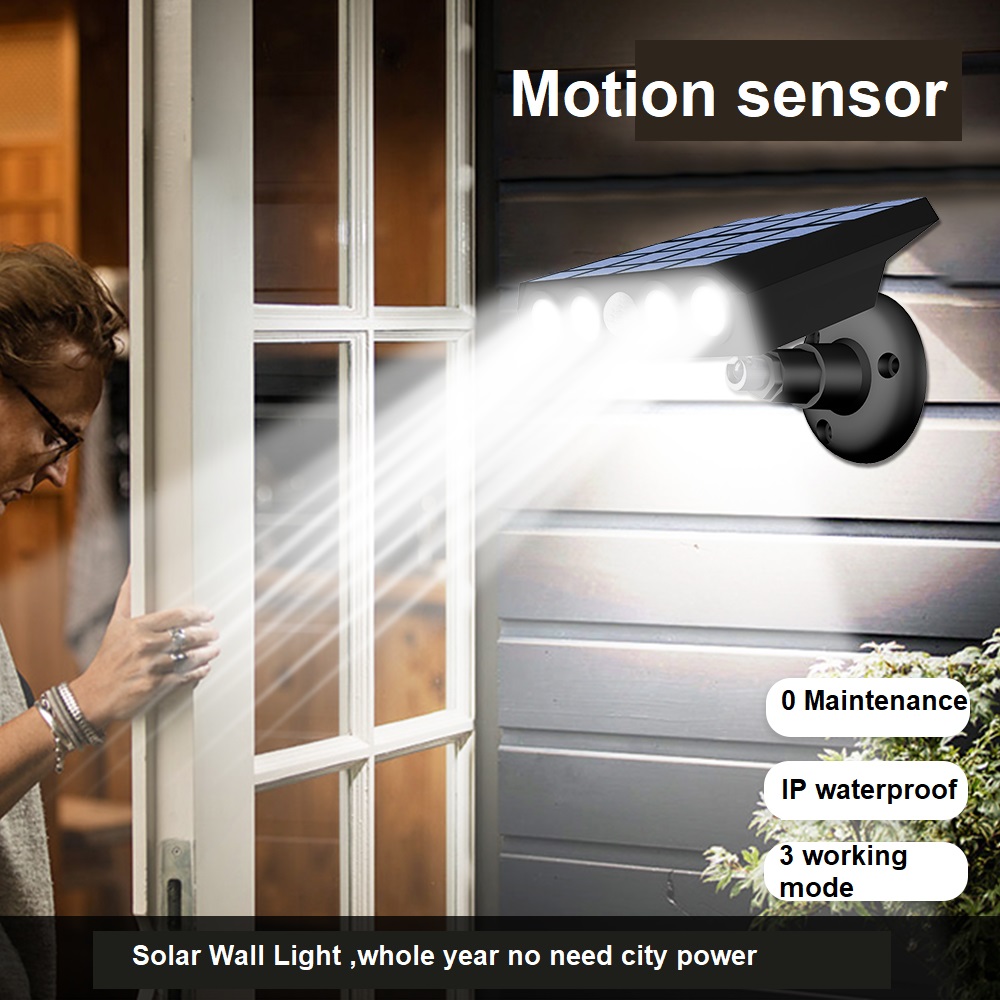 IP65 Waterproof Outdoor Solar Wall Lamps - 2 PCS Super Bright Security Lights for Gardens, Yards & Patios