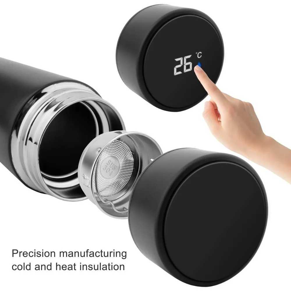 500ml Thermos Flask Stainless Steel Coffee Thermos Flask Leakproof Double-layer Insulated LCD Temperature Display Reusable C251114