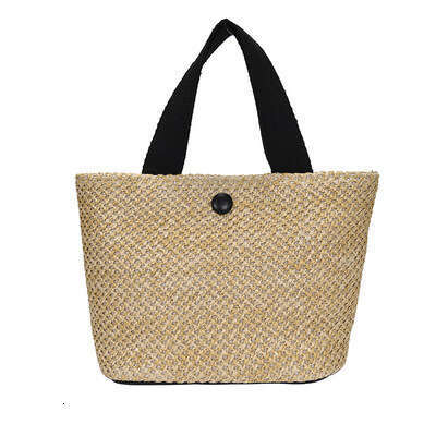 Handmade Beach Bag Summer Personalized Straw Women's 2025 Trendy Fashion Large Capacity Woven Handheld Single Shoulder Big Bag Kq2