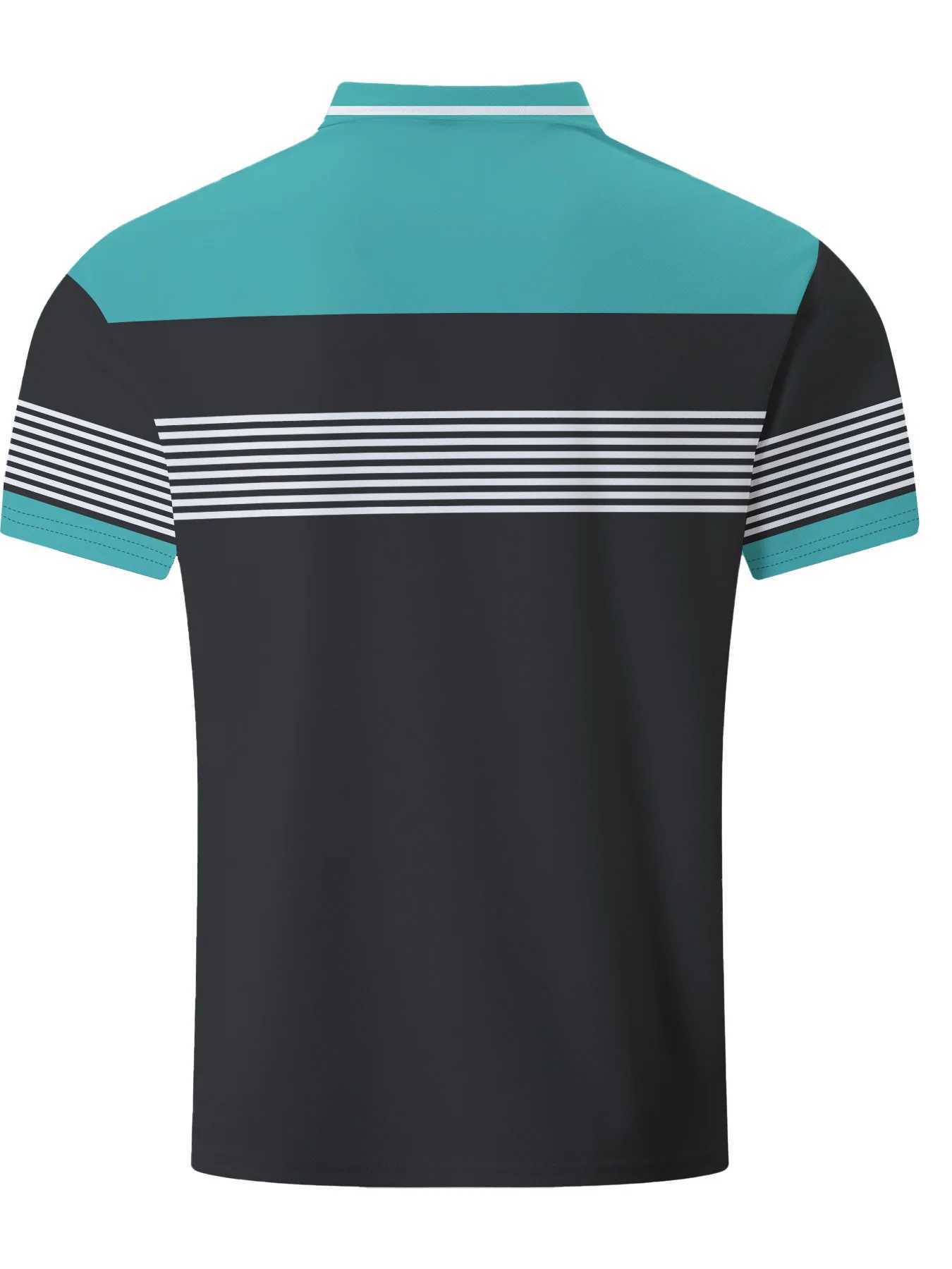 2015 Summer Mens Explosive Business Casual Polo Shirt V-neck Button Striped T-shirt Short Sleeve Polo Shirt Top W250414