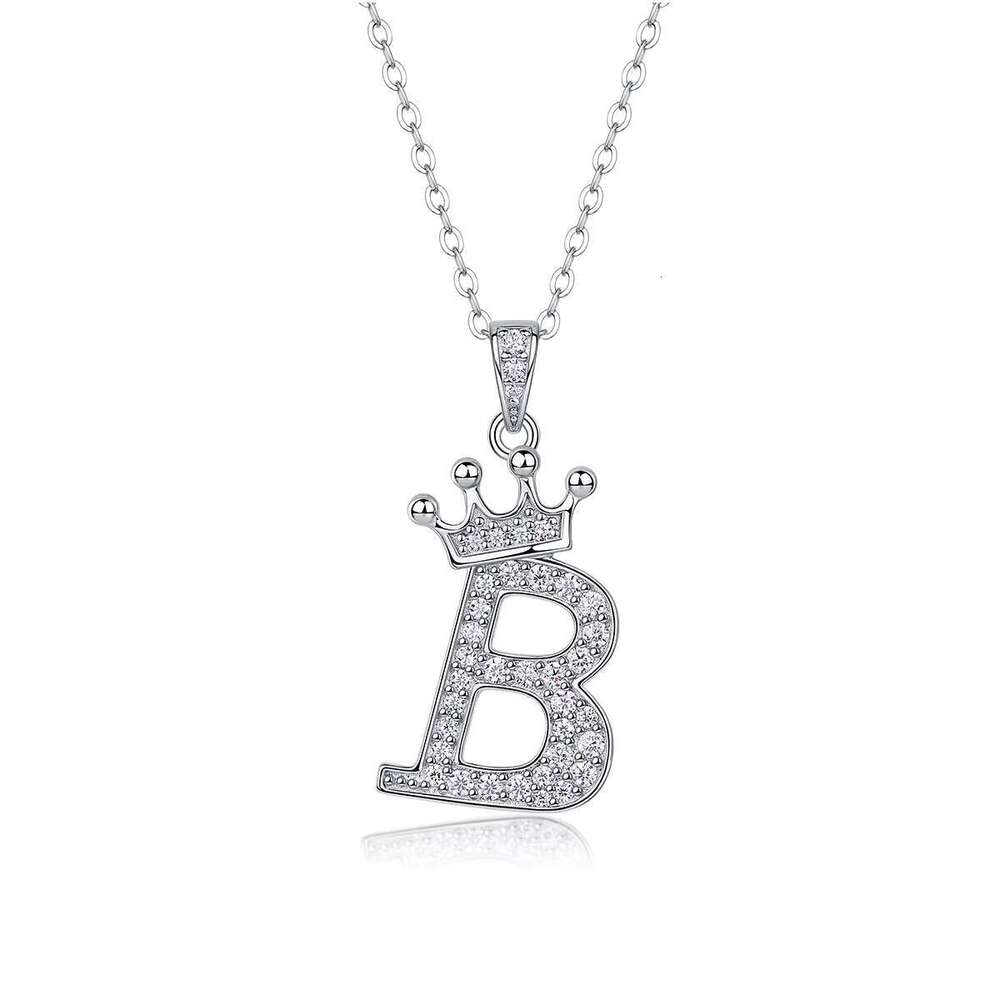 Zanlong 14013 Sterg Sier Charm Jewelry Making a to Z Alphabet Moissanite Capital Letter Pendant Necklace