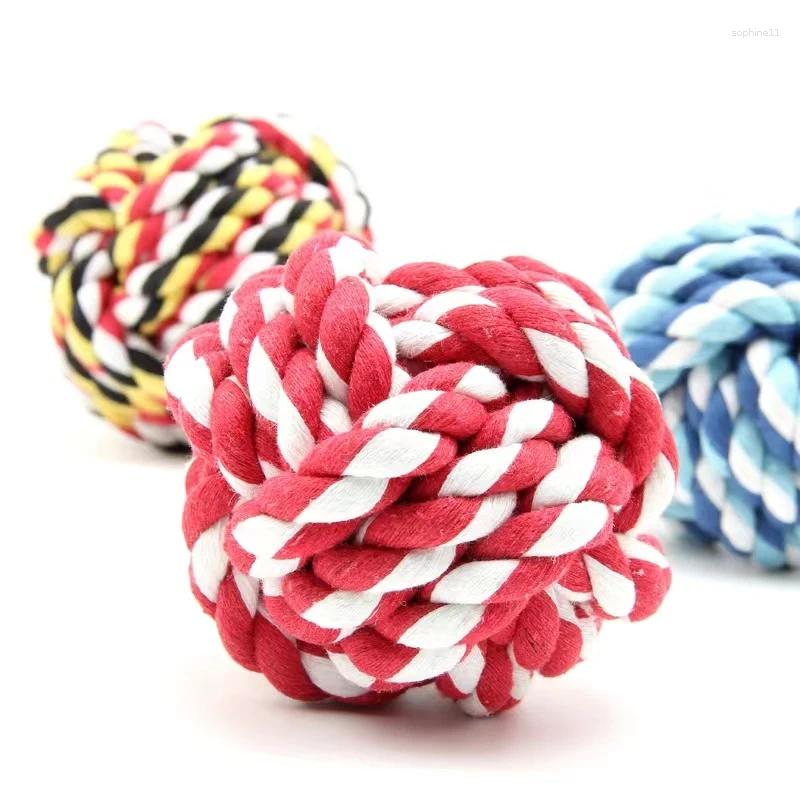 Update Pet Toy Chew Teething Cotton Rope Knot Ball Toys For Dog Tooth Clean Bite-Resistant Puppy Training Interactivetoy