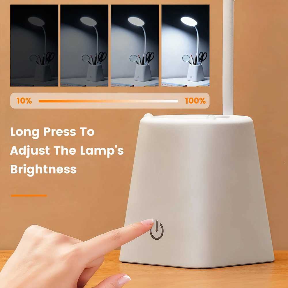 5V Portable LED Desk Lamp Brightness Adjustable Gooseneck Powered By USB Touch Dimming 3 Color Lighting for Reading Working M251114
