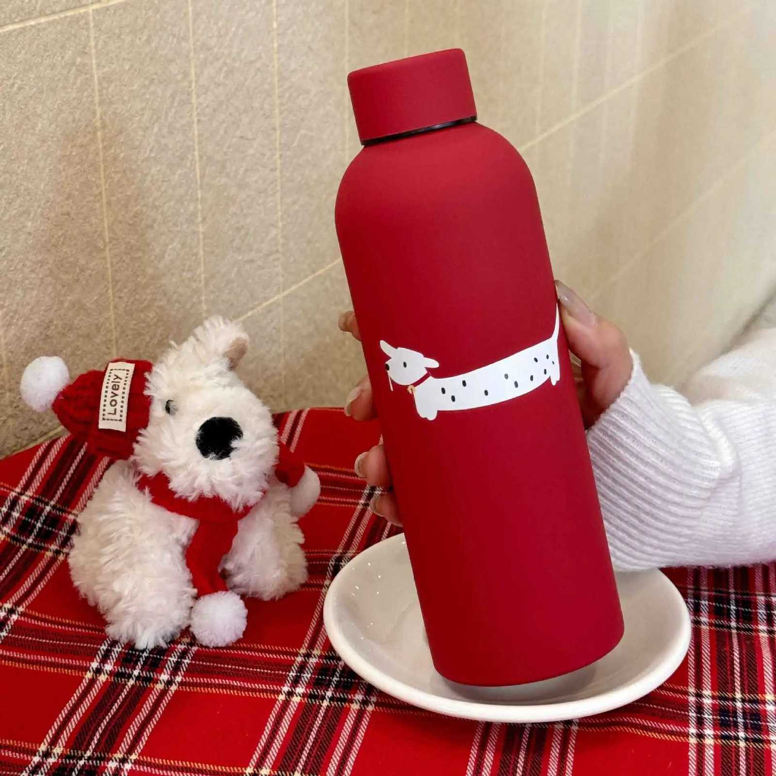 500ML Insulated Stainless Steel Water Bottle Large Capacity Portable Thermos Flask Small Mouth Christmas Mug Model Xinghao C251114