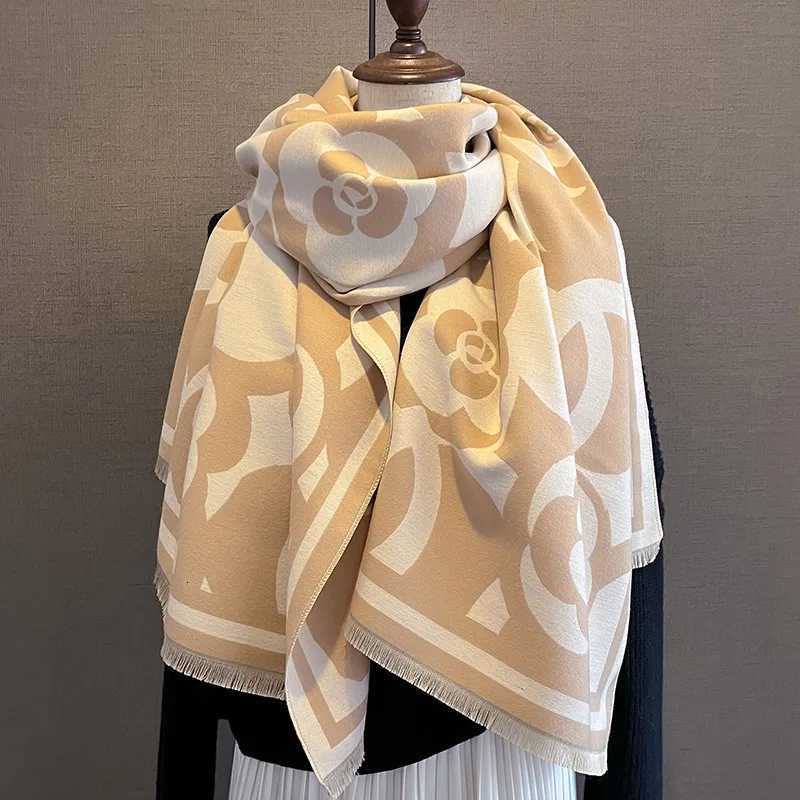 Luxury Luxury Brand Cashmere Scarf Women Winter Shawl and Wraps 2023 Design Caps Thick Blanket Bufanda Stoles Echarpe Femme Pashmina Y251114