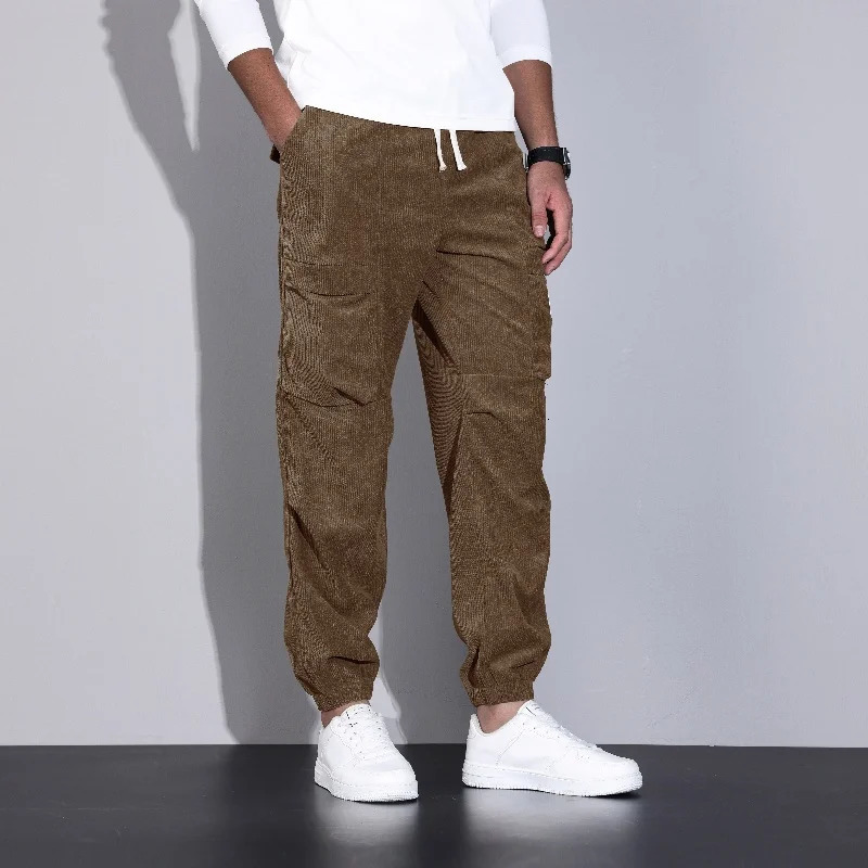 Solid color simple edition springsummer mens pants fast drying cool and comfortable fabric brushed style legs 250414Z
