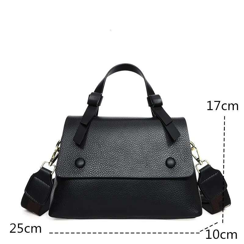 100% Genuine Women Cowhide Tote The New Quality Leather Female Designer Handbag High Capacity Flap Shoulder Crossbod Bag