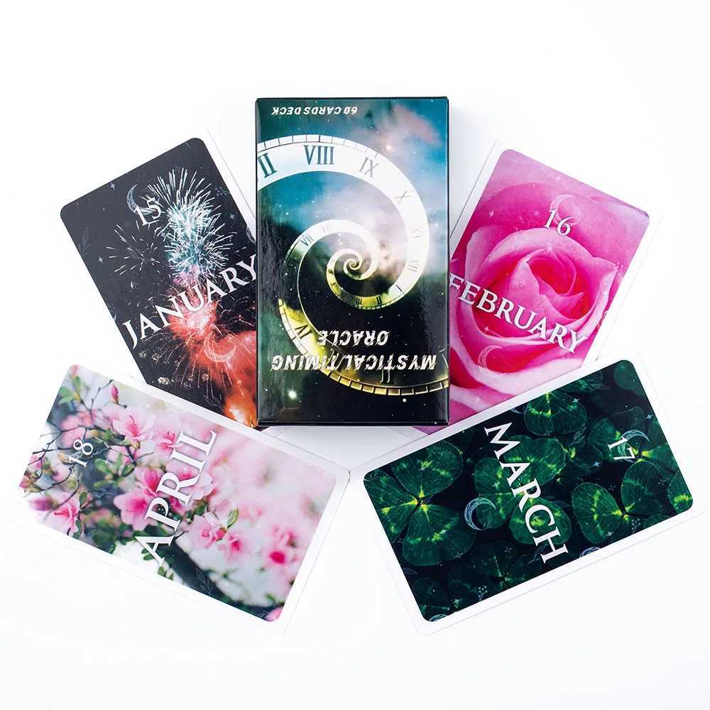 Mystical Timing Oracle 60Cards 1036Cm Time Frame Cards Twin Flame Tarot Deck Cosmic C251114
